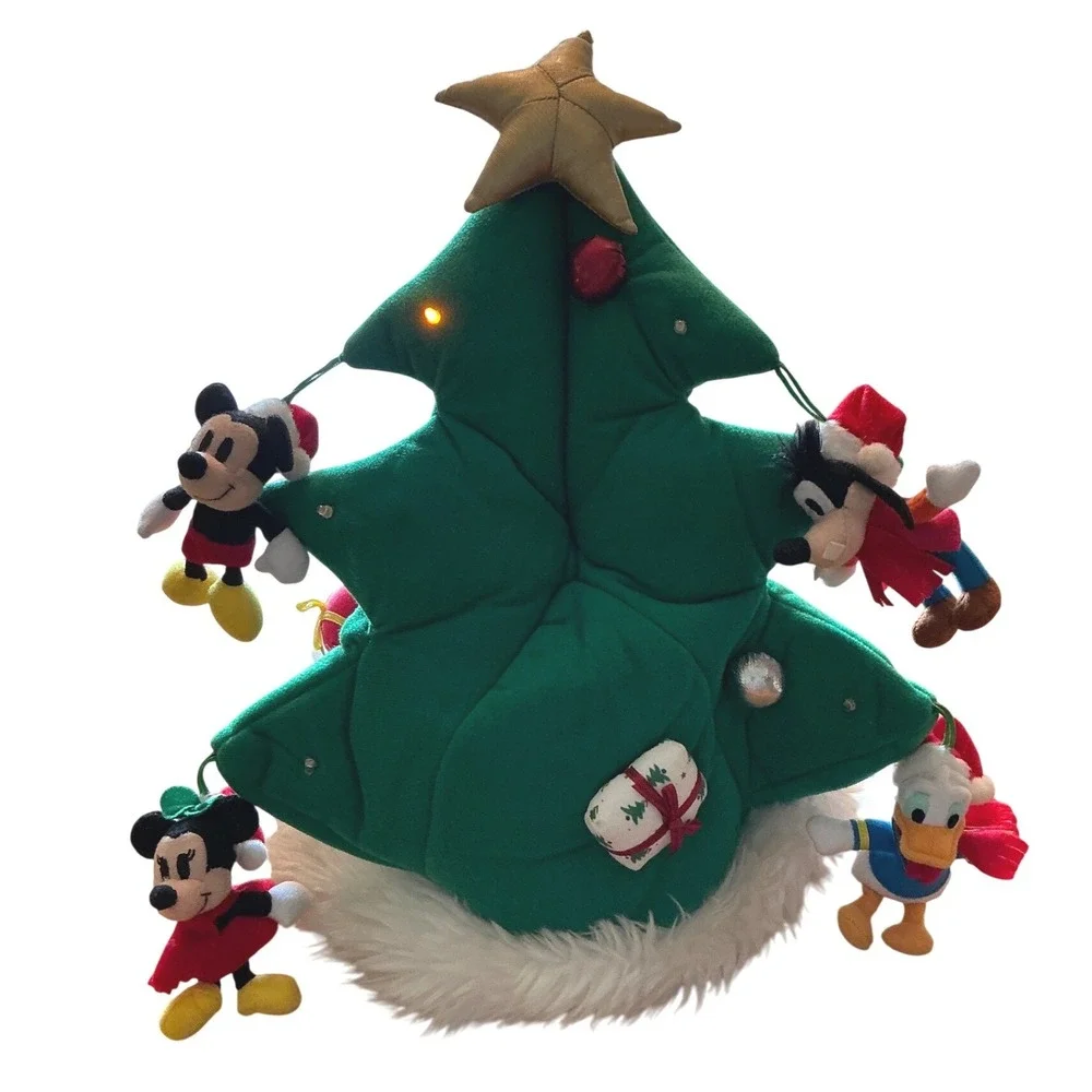 Disney Parks Mickey Mouse and Friends Light Up Christmas Tree Hat Green works